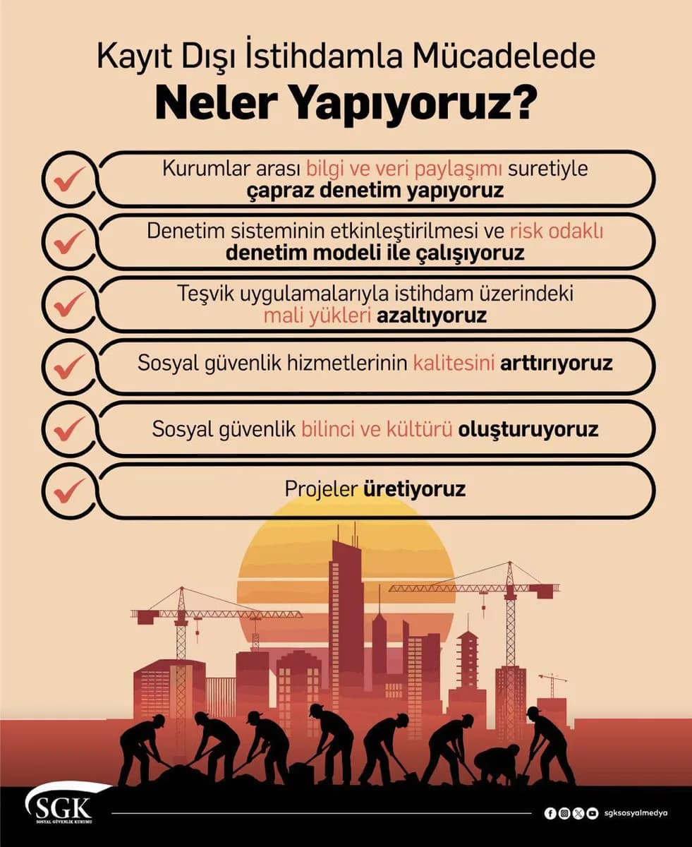 SGK, Kayıtlı Çalışma ve Sosyal Güvenlikle İlgili Yeni Bilgilere Yansıma