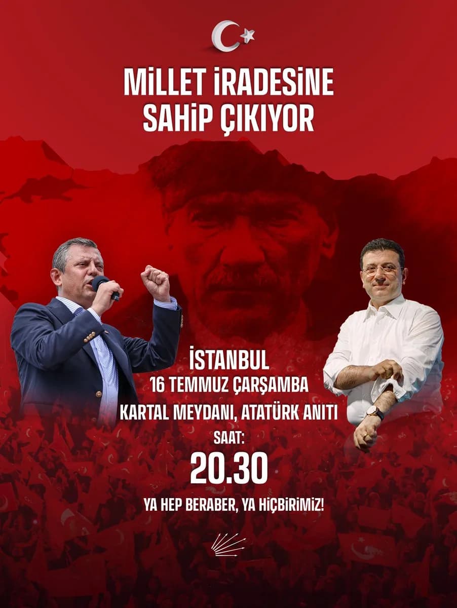 CHP Kartal'da Cumhuriyet Direnişi Mitingi Düzenledi