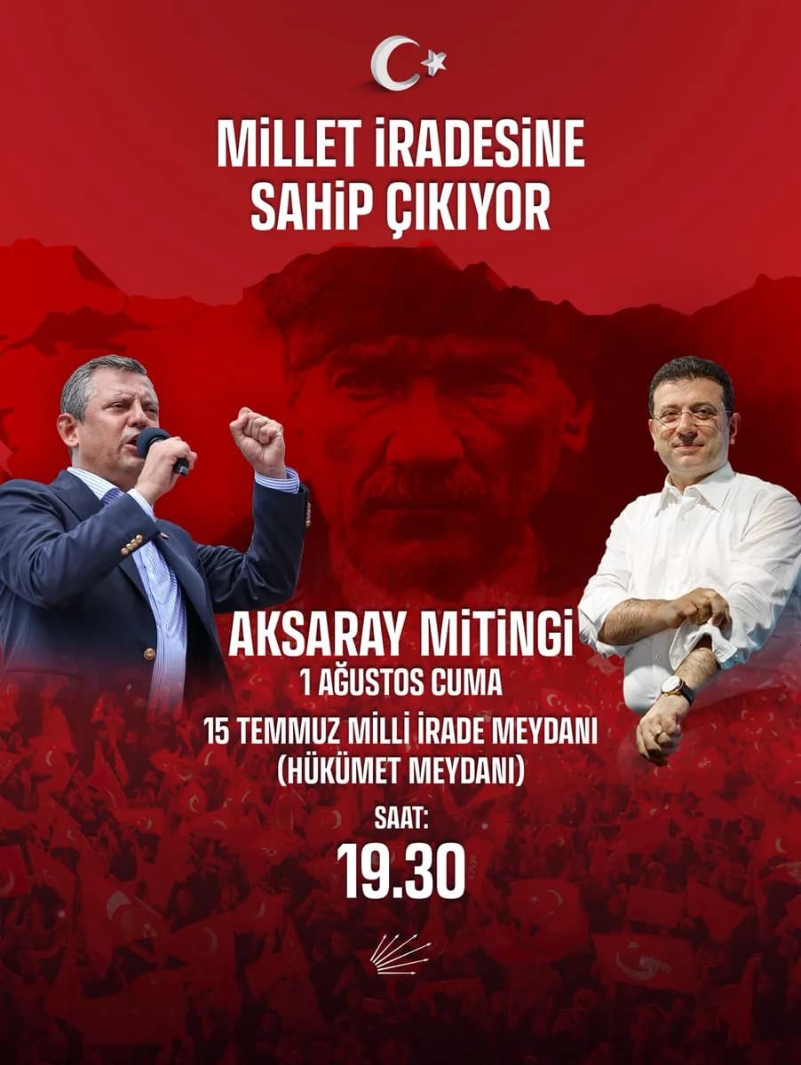 CHP, Türkiye'nin Geleceği İçin Birlikte Mücadele Çağrısı Yaptı