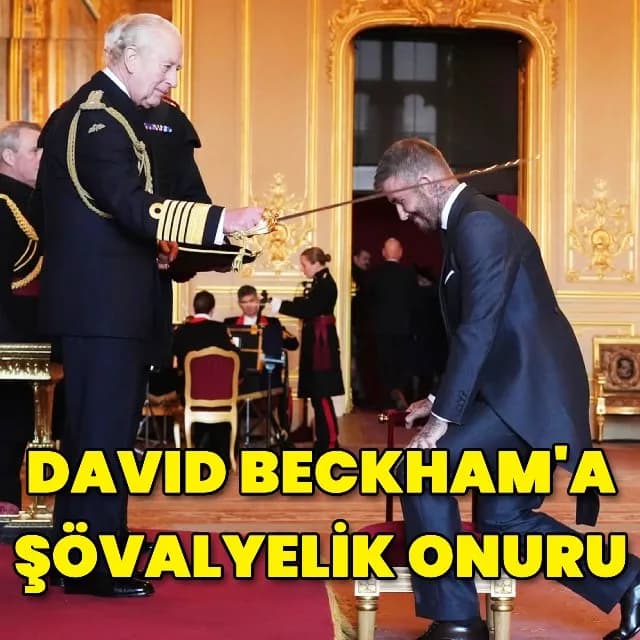 David Beckham'a Windsor Kalesi'nde Şövalyelik Ünvanı Verildi