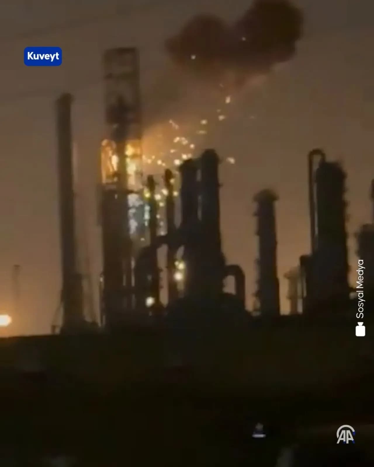 Kuveyt'teki Petrol Tesisine İHA Saldırısı: Şuveyh'te Yangın