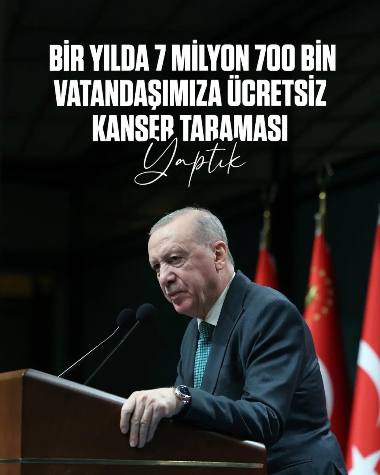 Cumhurbaşkanı Erdoğan'dan Kanser Haftası'nda Ücretsiz Tarama Açıklaması