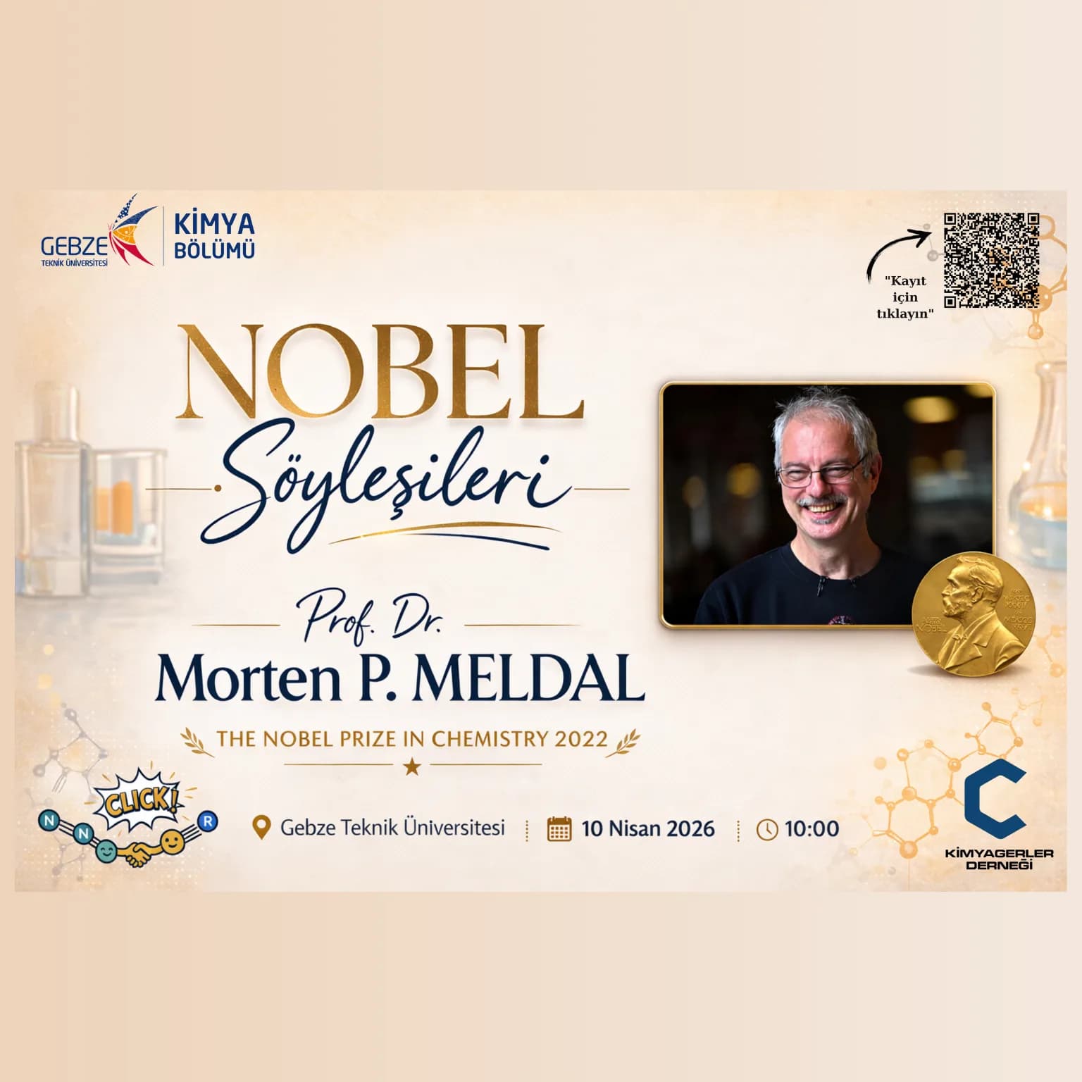 Nobel ödüllü bilim insanı Prof. Morten Meldal GTÜ’de öğrencilerle buluşuyor