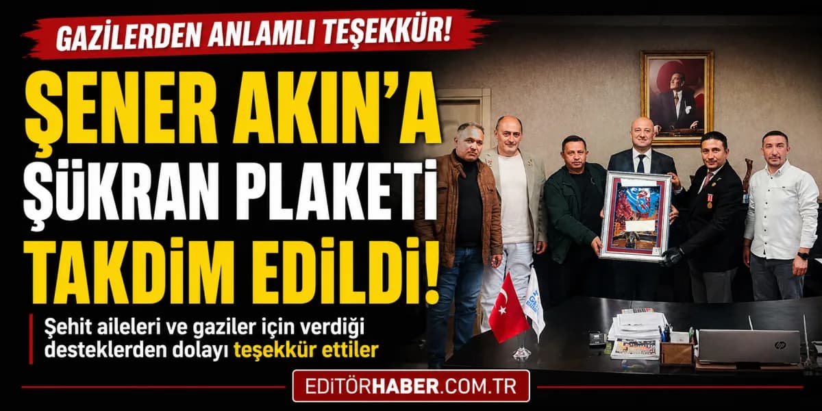 Gebze’de Anlamlı Takdim: Başkan Yardımcısı Şener Akın’a Teşekkür Plaketi