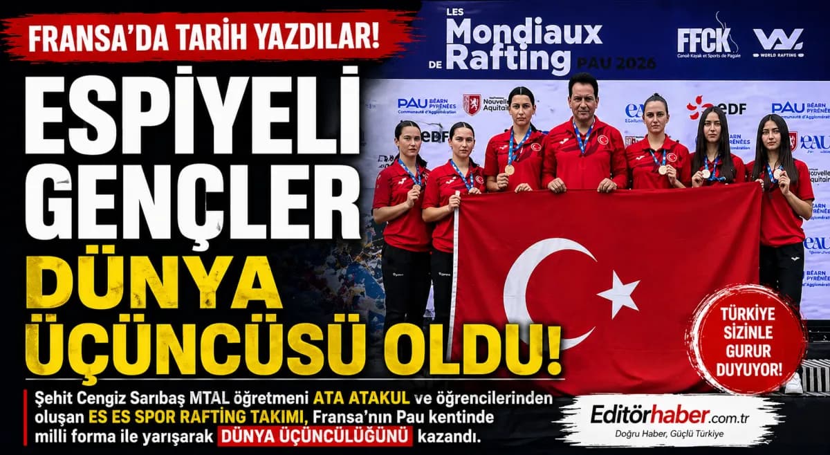 Espiyeli Gençler Fransa’da Dünya Üçüncüsü Oldu