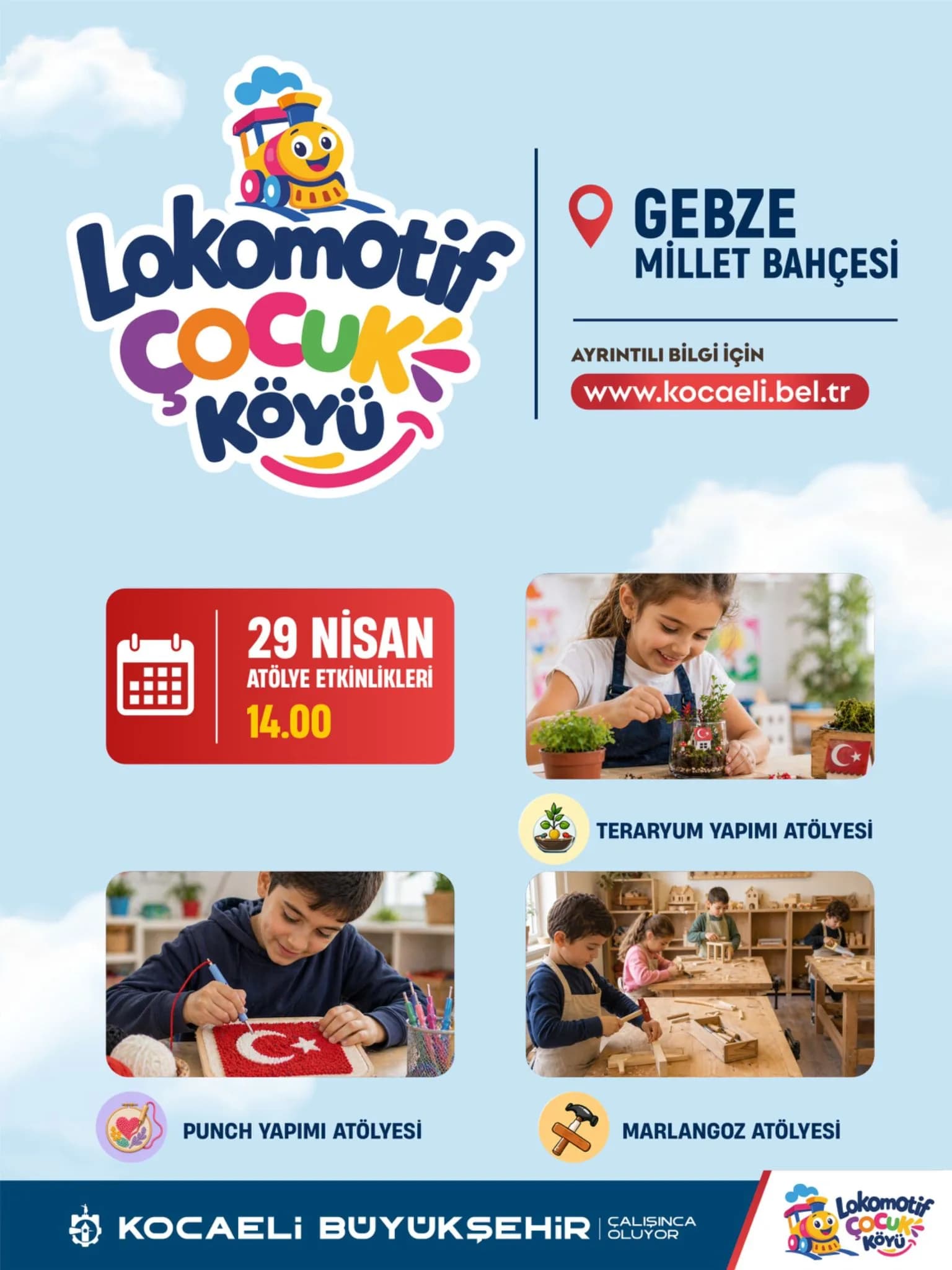 Gebze’de “Lokomotif Çocuk Köyü” hizmete giriyor