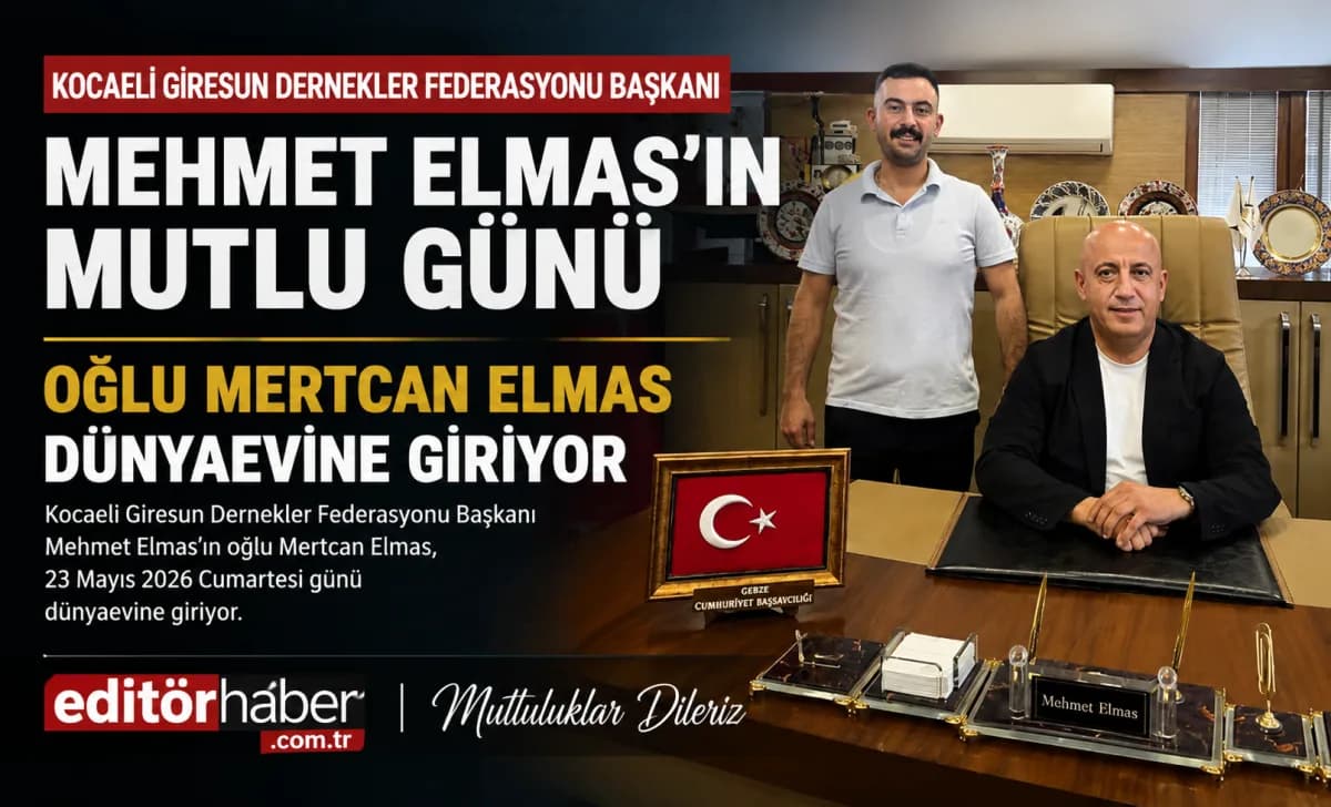 Kocaeli Giresun Dernekler Federasyonu Başkanı Mehmet Elmas’ın Mutlu Günü