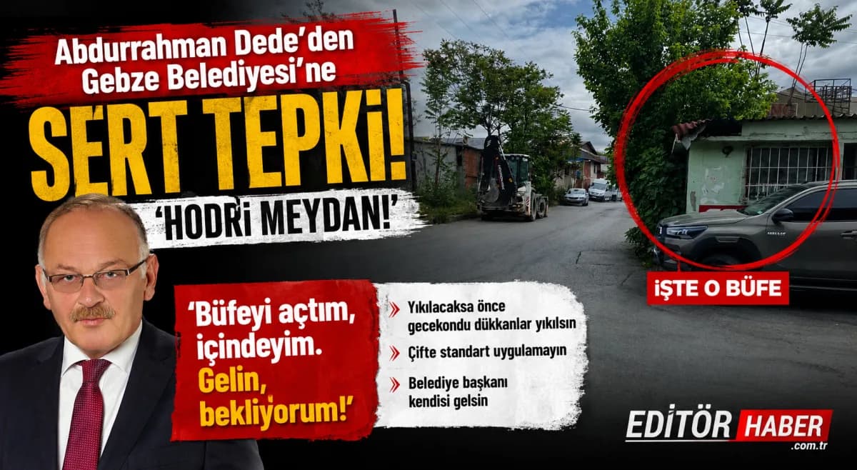Gebzeli iş insanı Abdurrahman Dede’den belediyeye sert tepki: “Hodri meydan”
