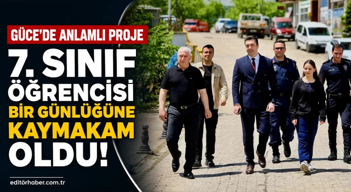 Güce’de 7. Sınıf Öğrencisi Bir Günlüğüne Kaymakam Oldu! Defne Mert’in Hayali Gerçeğe Dönüştü
