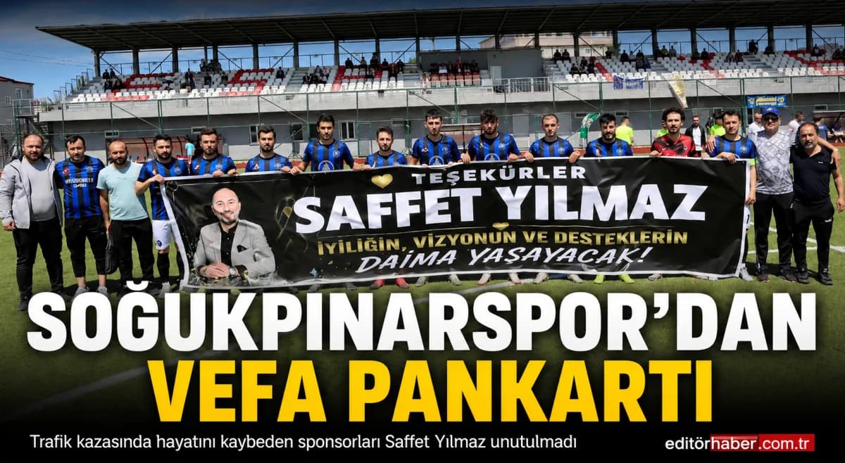 Espiye’de Yürek Burkan Vefa! Soğukpınarspor’dan Hayatını Kaybeden Sponsorlarına Anlamlı Pankart
