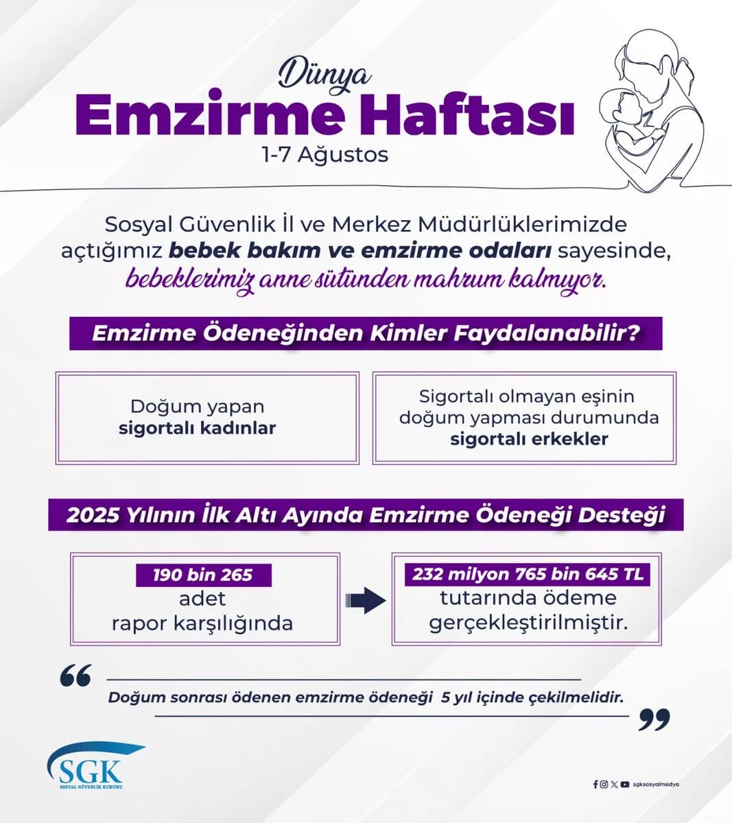 SGK, Doğum Yapan Anneleri Desteklemeye Devam Ediyor