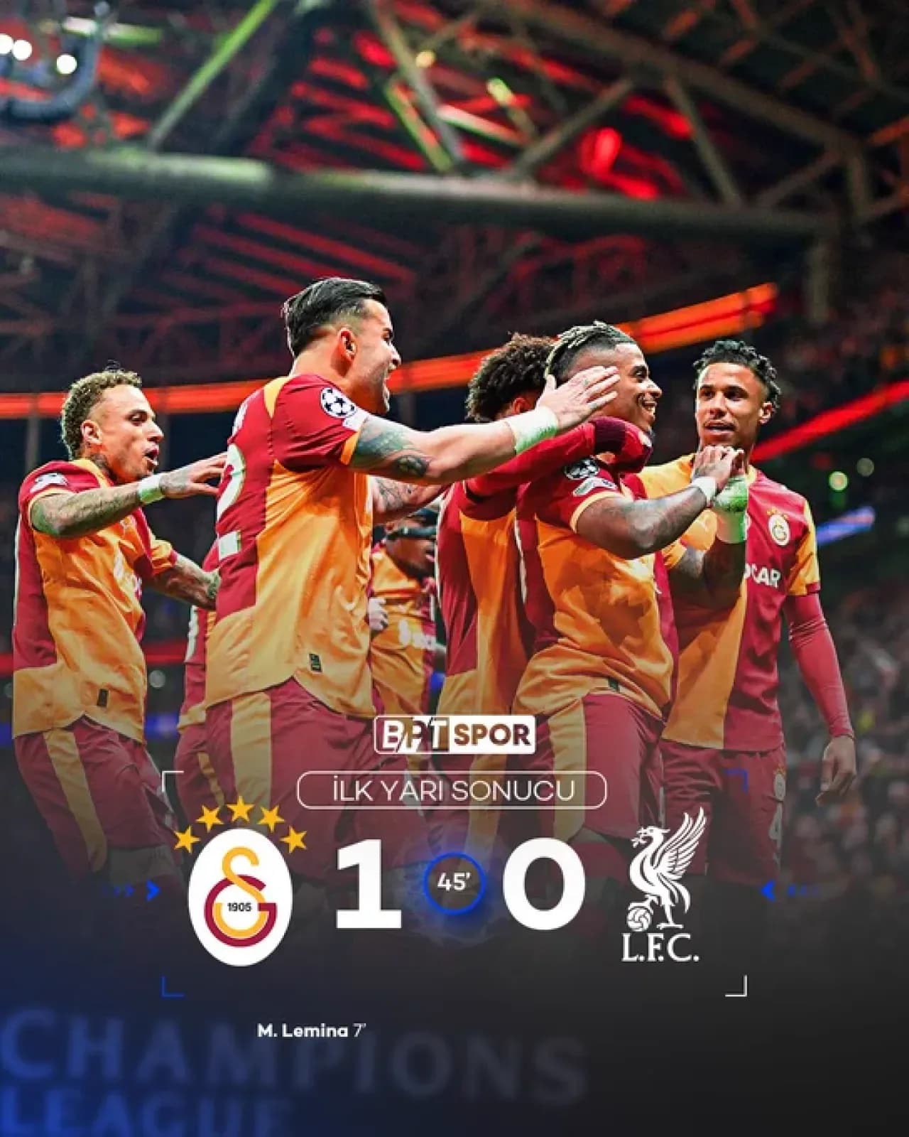 Galatasaray, Sivasspor Maçını Dominant Bir İlk Yarı ile Götürüyor