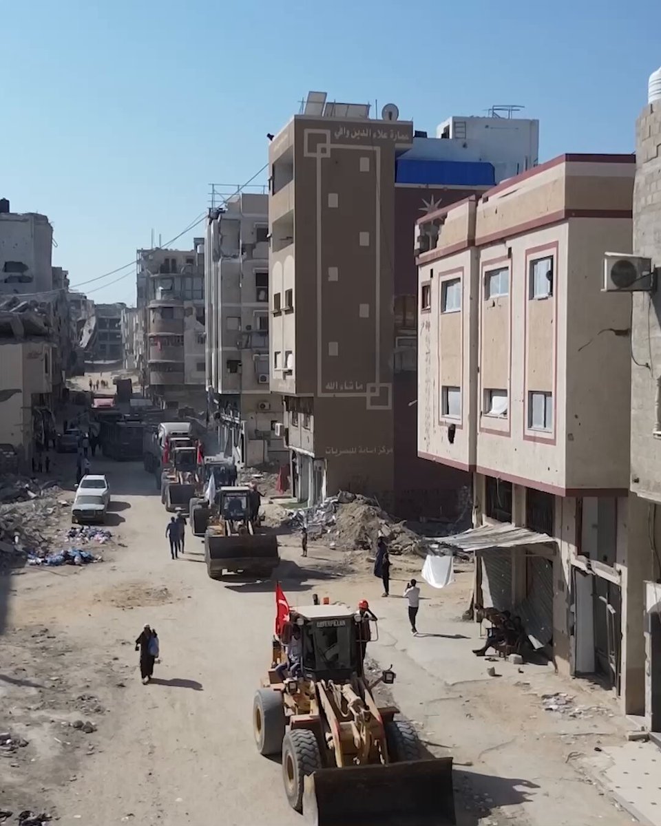 Gazze'de Türk İnsani Yardım Kuruluşları Enkaz Kaldırma Çalışmalarına Başladı