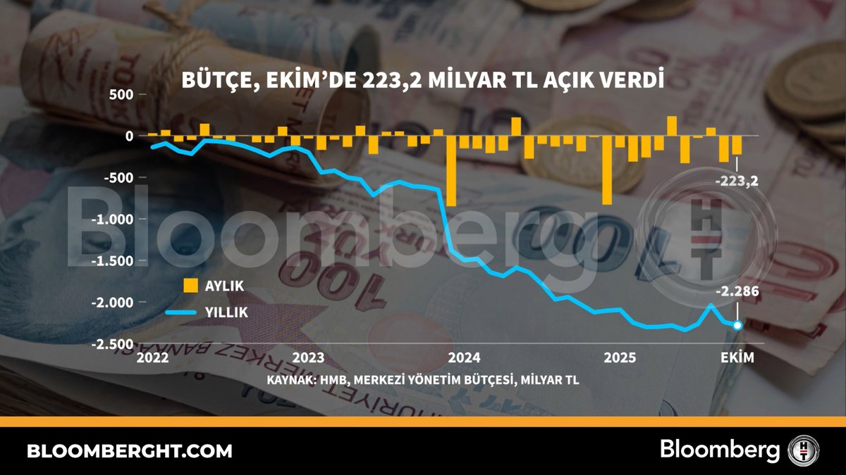 Ekim Ayında Bütçe 223,2 Milyar TL Açık Verdi