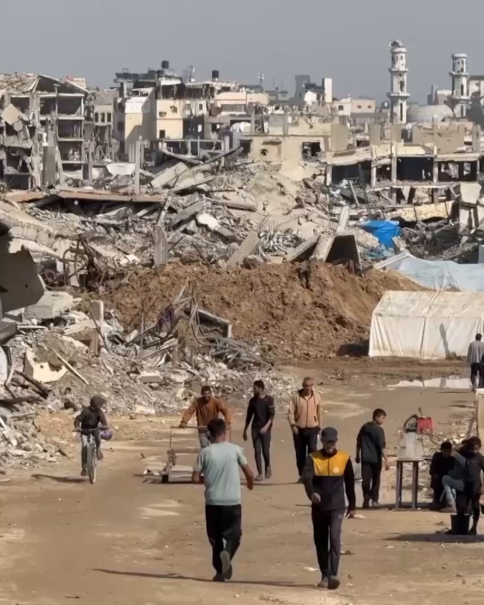 Filistinliler, Gazze'nin Zeytun Mahallesi'nde Kurulan Çadır Kentte Zorlu Koşullarla Mücadele Ediyor