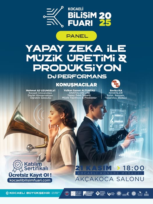 Yapay Zeka Kocaeli'de Müzik Prodüksiyonunu Konuşacak