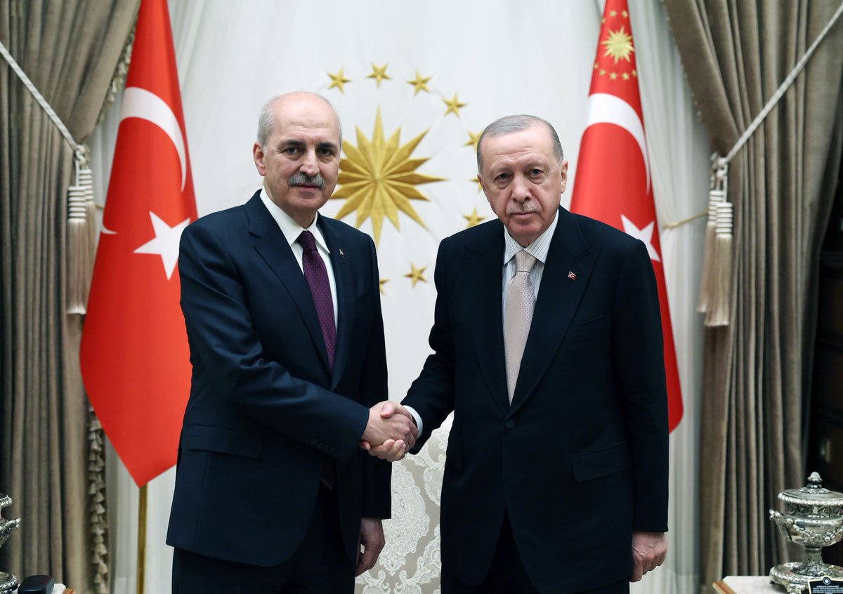 Cumhurbaşkanı Erdoğan TBMM Başkanı Kurtulmuş'u Kabul Etti