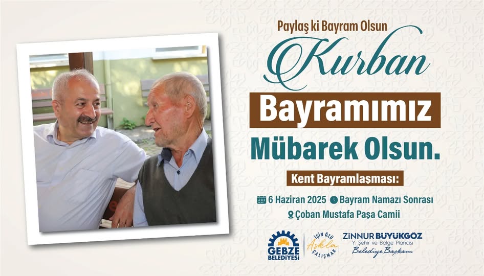 Gebze'de Kurban Bayramı Coşkusu: Bayramlaşma Çoban Mustafa Paşa Camii'nde