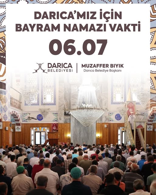 Darıca'da Bayram Namazı Vakti Açıklandı