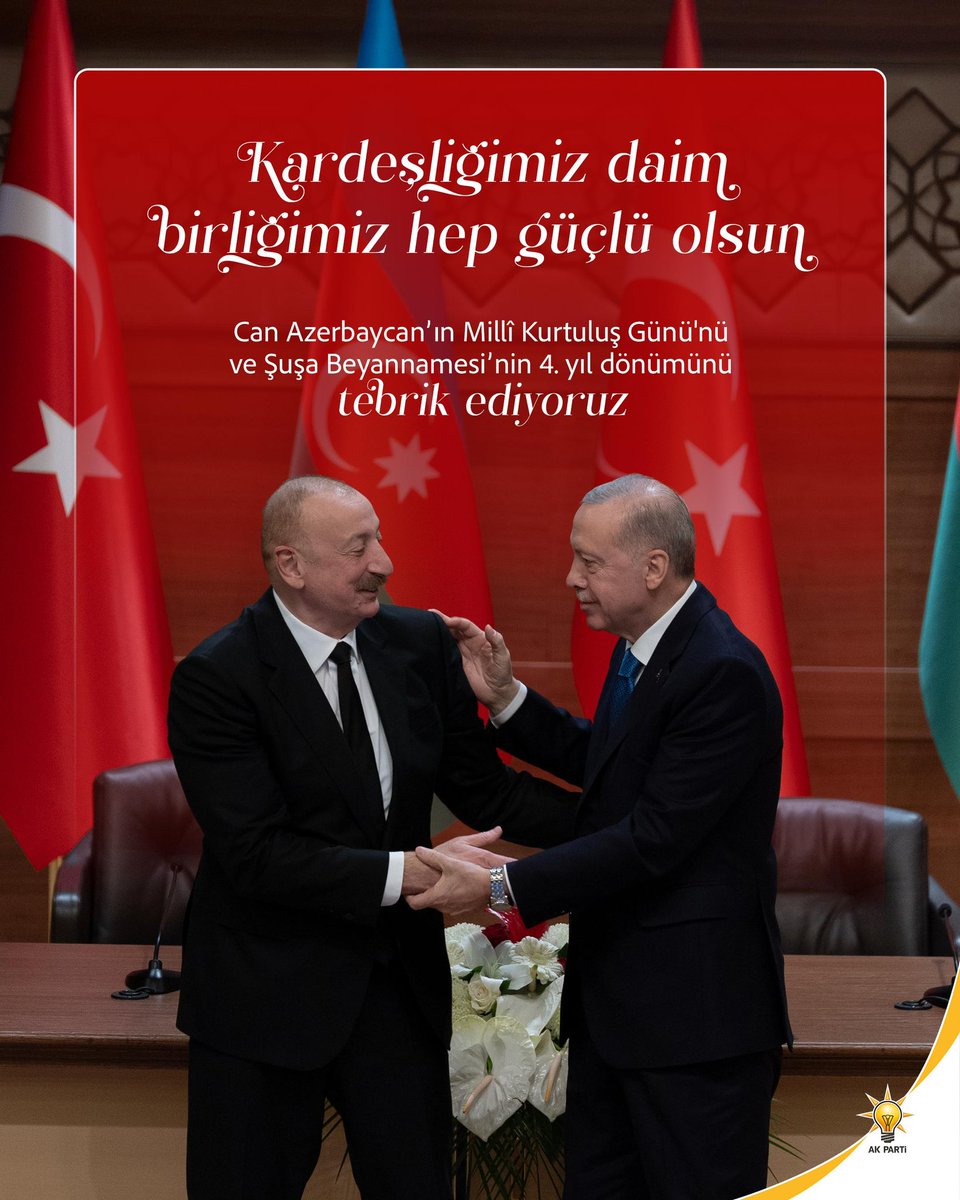 AK Parti'den Azerbaycan'a Kurtuluş Günü Mesajı