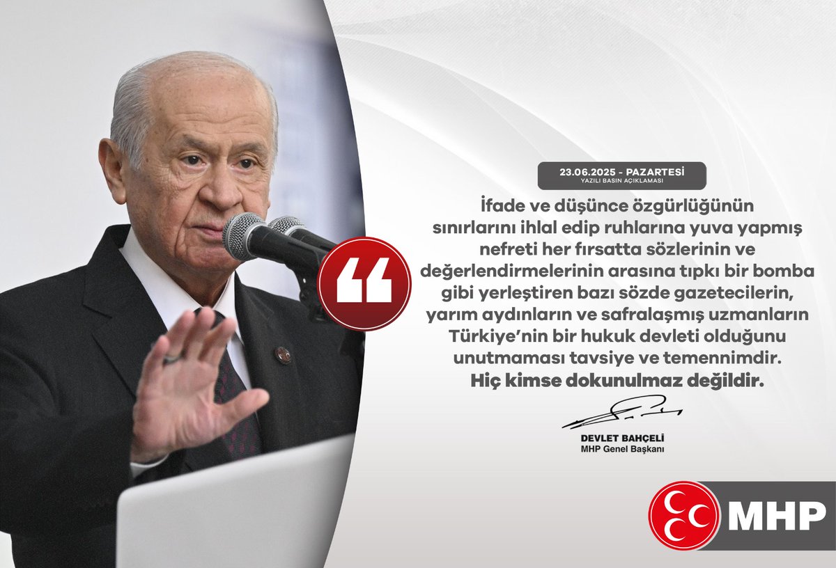 MHP'den İfade Özgürlüğü Eleştirisi: Nefret Söylemi Uyarısı