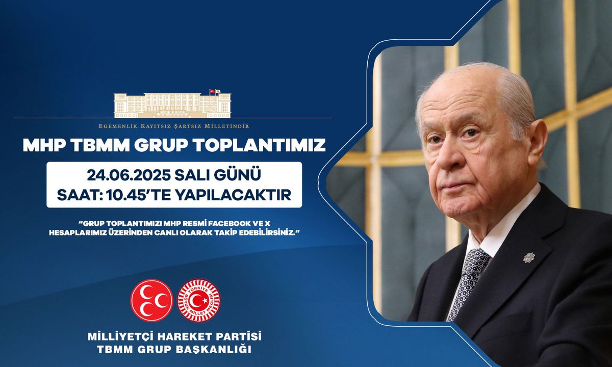 MHP TBMM Grup Toplantısı Yarın Yapılacak