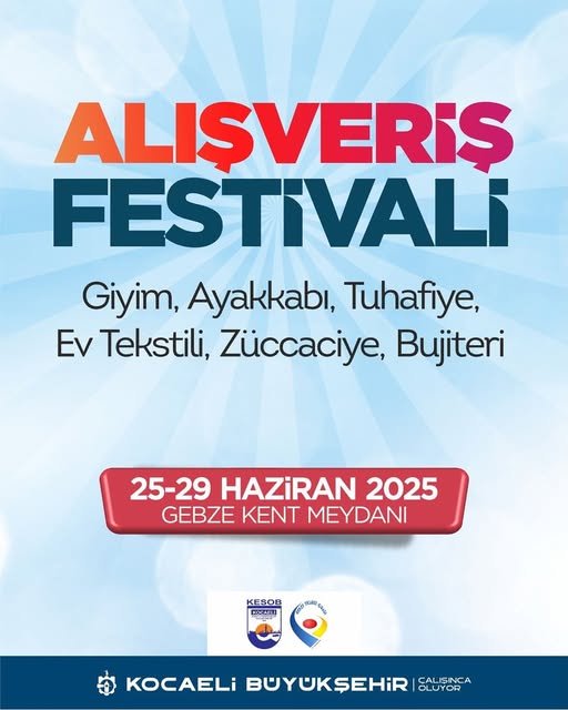 Gebze Kent Meydanı'nda Büyük Alışveriş Festivali Başlıyor