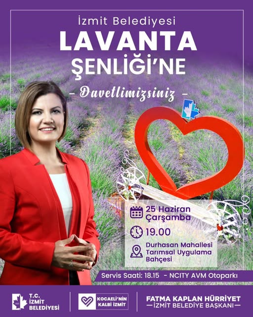 İzmit Belediyesi'nden Lavanta Şenliği Daveti: Doğayla İç İçe Keyifli Bir Akşam