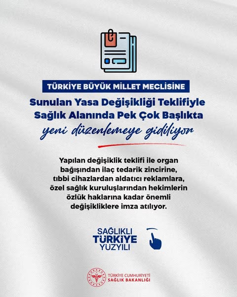 Sağlık Alanında Yeni Dönem: TBMM'de Sağlıklı Türkiye Yüzyılı Yasa Teklifi Görüşülüyor