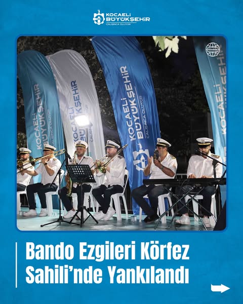 Kocaeli Körfez Sahili Bando Etkinliğiyle Coştu