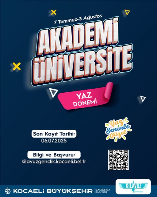 Kocaeli Büyükşehir Belediyesi Yaz Gençlik Programı Başlıyor: Başvurular 6 Temmuz'a Kadar