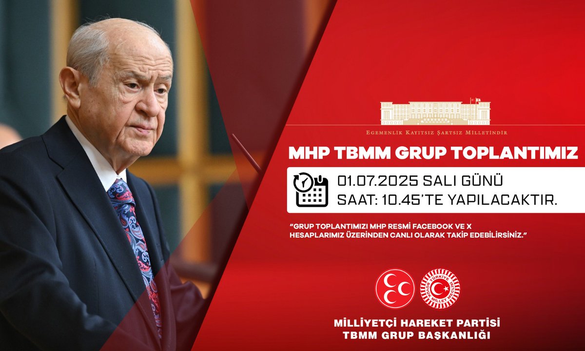 MHP TBMM Grup Toplantısı Yarın Yapılacak