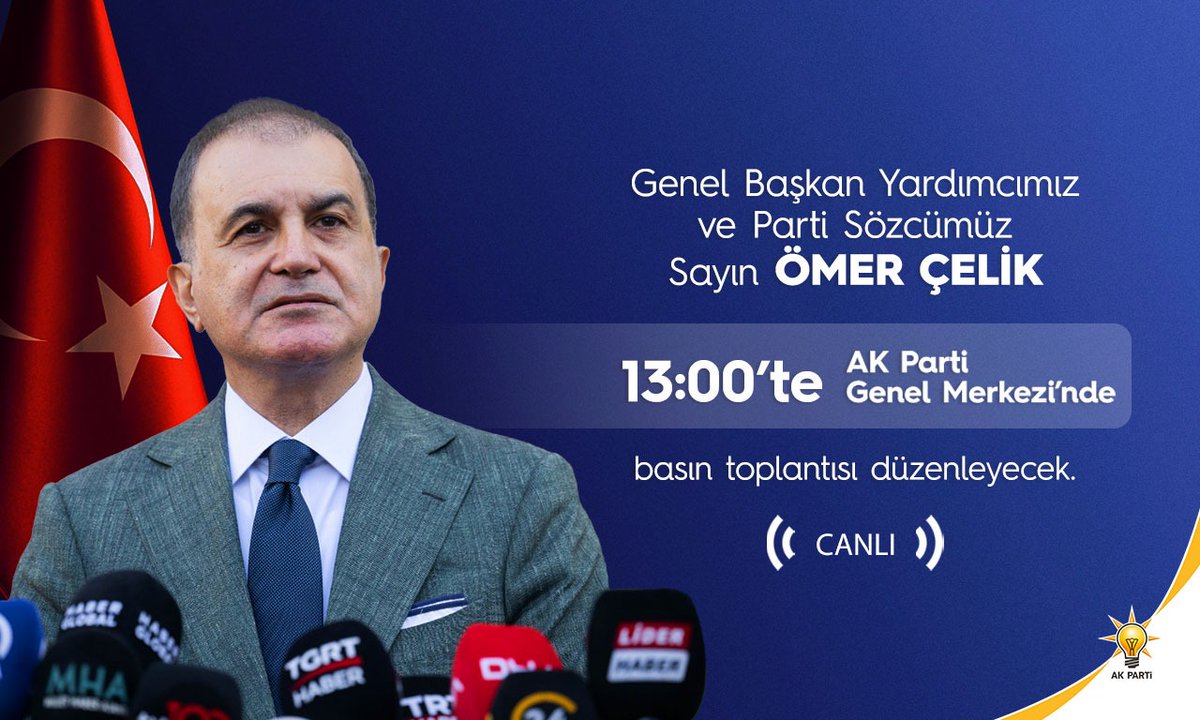 AK Parti Sözcüsü Çelik, Bugün Basın Toplantısı Düzenleyecek