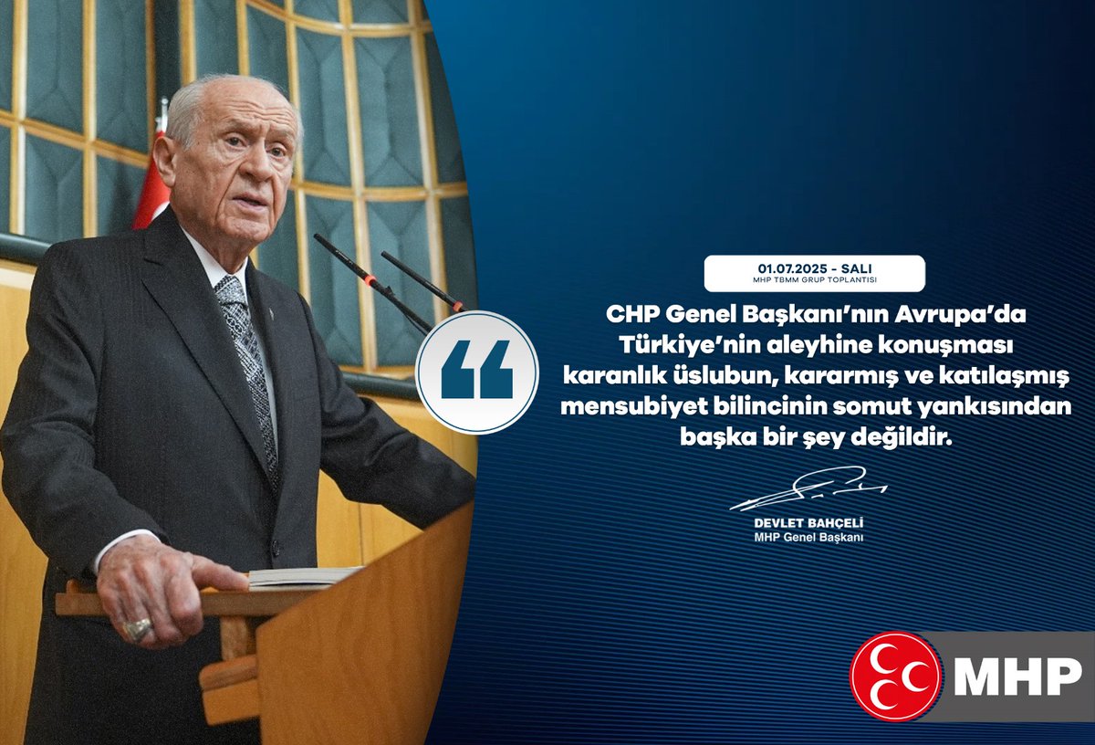 Bahçeli'den CHP Lideri'ne Avrupa Açıklamalarına Tepki