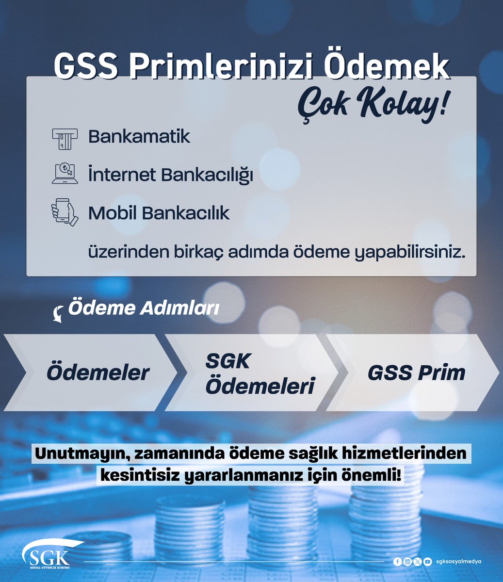 SGK Sosyal Güvenlik Primlerini Ödeme Kolaylığı
