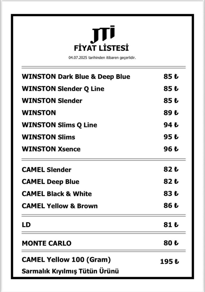 JTİ Sigaralarına 5 TL Zam Geldi: Güncel Fiyatlar ve Detaylar