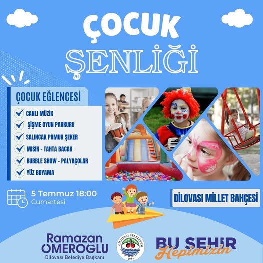 Dilovası'nda Çocuk Şenliği Coşkusu: 5 Temmuz'da Millet Bahçesi'nde Buluşalım