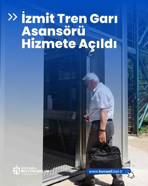 İzmit Tren Garı Asansörü Hizmete Açıldı: Yaya Geçişleri Kolaylaştı