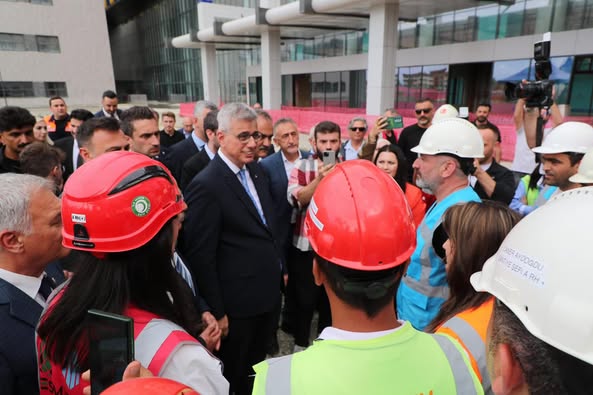 Ordu Şehir Hastanesi İnşaatında Bakan Memişoğlu İnceleme Yaptı