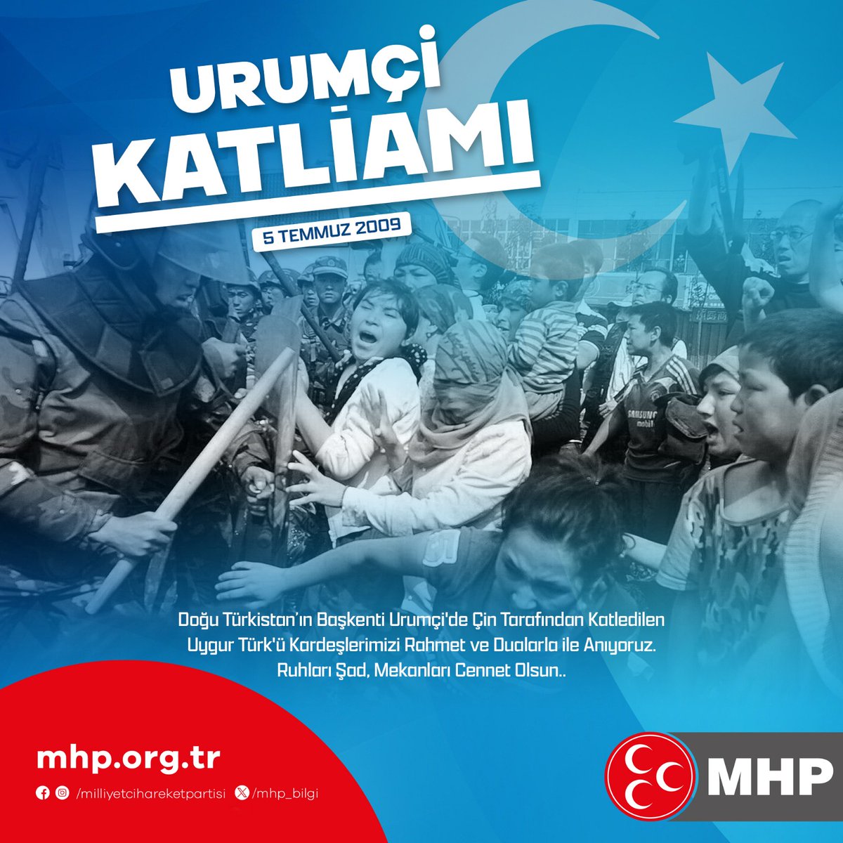 Urumçi'de Katledilen Uygur Türklerine Rahmet ve Dualar