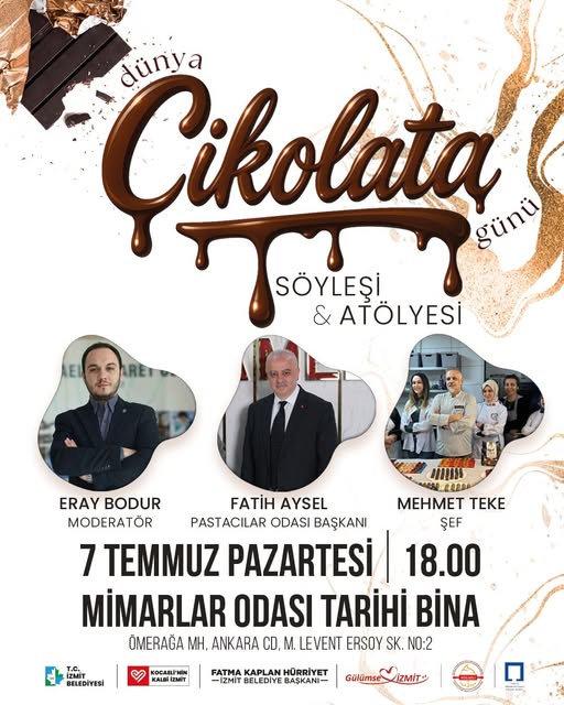 İzmit'te Dünya Çikolata Günü Kutlaması: Çikolata Söyleşisi ve Atölye Etkinliği Düzenlendi