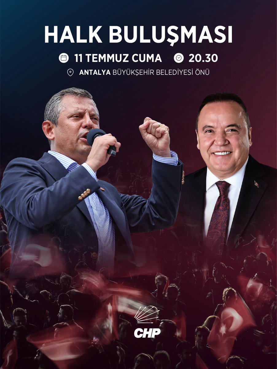 CHP Antalya'da Muhittin Böcek ve Siyasi Tutsaklara Destek Mitingi Düzenliyor