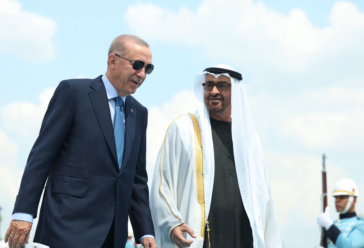 Cumhurbaşkanı Erdoğan, Birleşik Arap Emirlikleri Devlet Başkanı Al Nahyan'ı Kabul Etti