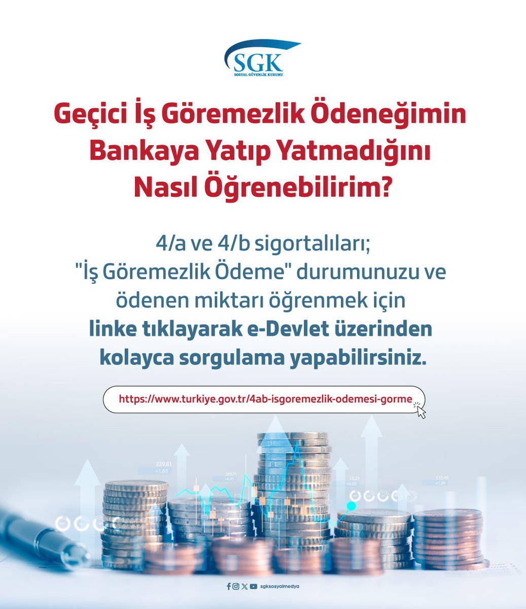 SGK Geçici İş Göremezlik Ödemeleri e-Devlet'te Sorgulanabilir