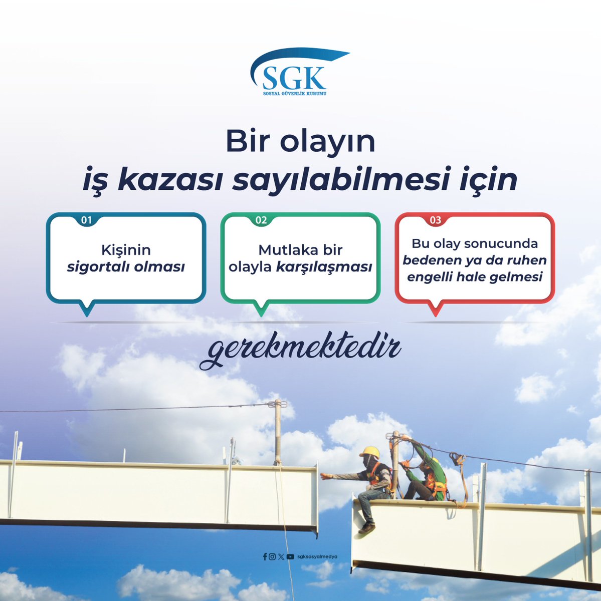 SGK'dan İş Kazası Kapsamında Değerlendirme Şartları Açıklaması