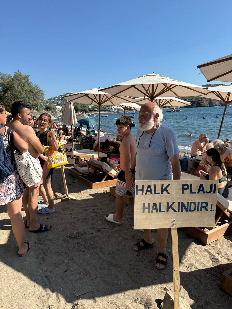 Bodrum Gümüşlük'te Halk Plajı İşgali Protesto Edildi