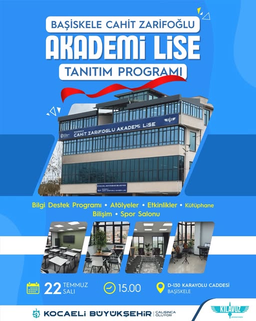 Kocaeli Büyükşehir Belediyesi Başiskele Cahit Zarifoğlu Akademi Lise Tanıtım Programı Düzenledi