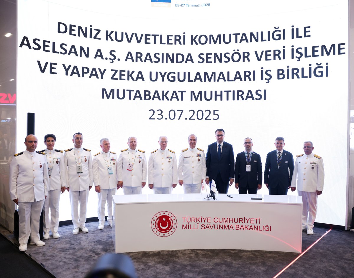 Deniz Kuvvetleri ve ASELSAN Arasında Sensör Veri İşleme İşbirliği Mutabakatı