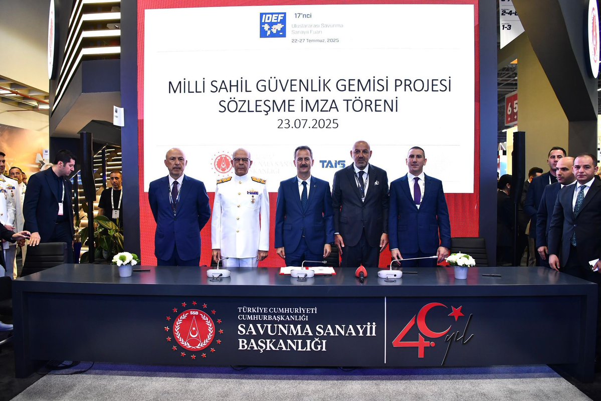 Millî Sahil Güvenlik Gemileri İçin Sözleşme İmzalandı