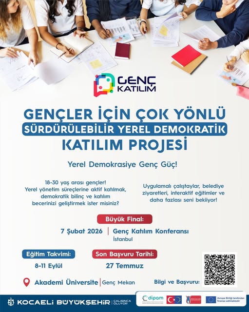 Kocaeli Büyükşehir Belediyesi Gençler İçin Yerel Demokratik Katılım Projesi Başlıyor